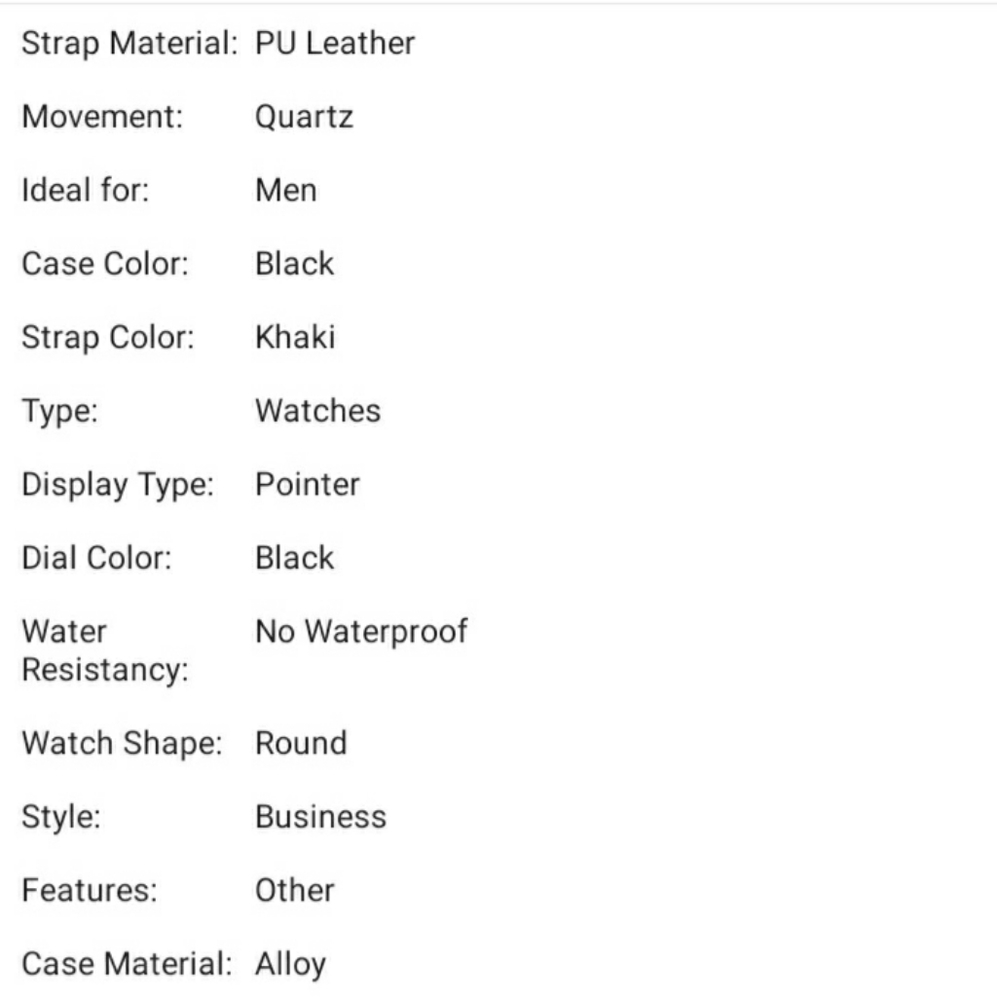Men PU Strap Quartz Watch - Picture 3 of 3